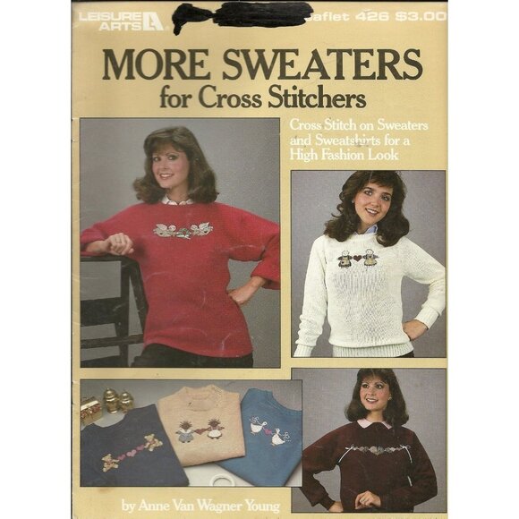 Leisure Arts More Sweaters for Cross Stitchers for Cross Stitch 1986 - Picture 1 of 10